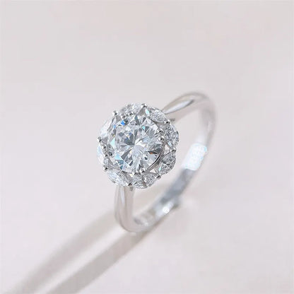1 ct Celestial Round-Cut Lab-Grown Diamond Ring in 18K White Gold – APYFR0425-W