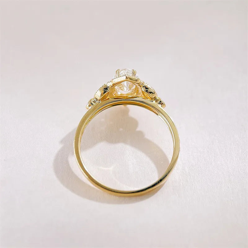 1.08 ct Vintage Marquise-Cut Lab-Grown Diamond Ring in 18K Yellow Gold – APYFR0427-Y