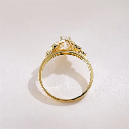 1.08 ct Vintage Marquise-Cut Lab-Grown Diamond Ring in 18K Yellow Gold – APYFR0427-Y