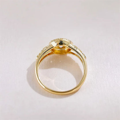 0.54 ct Vintage Round-Cut Lab-Grown Diamond Ring in 18K Yellow Gold – APYFR0428-Y