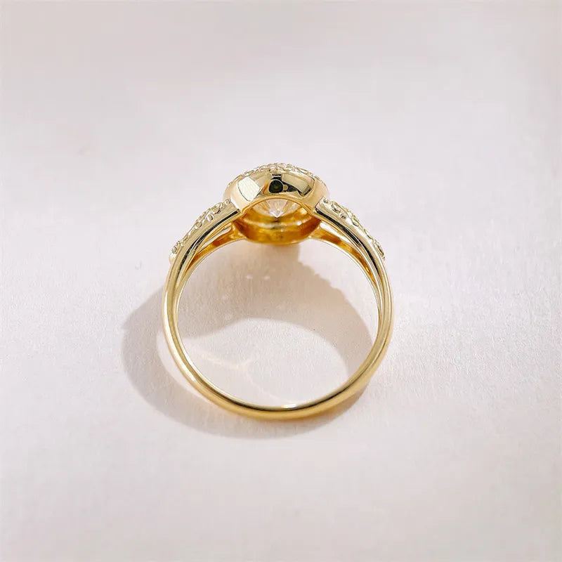 1.08 ct Vintage Oval-Cut Lab-Grown Diamond Ring in 18K Yellow Gold – APYFR0429-Y