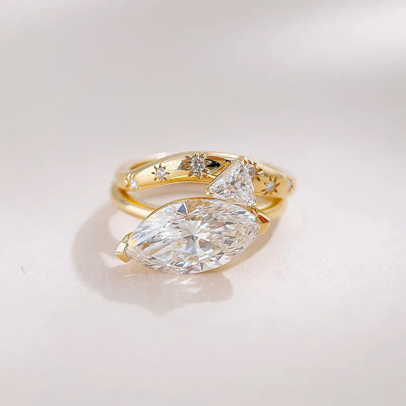 3.03 ct Celestial Mixed-Cut Lab-Grown Diamond Ring in 18K Yellow Gold – APYFR0433-Y