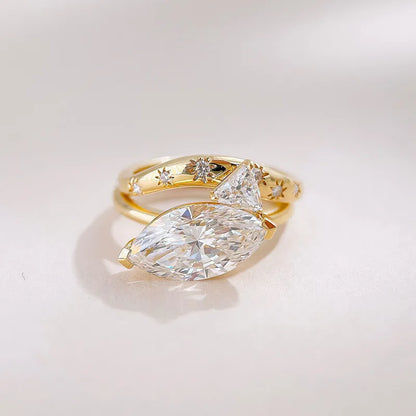 3.03 ct Celestial Mixed-Cut Lab-Grown Diamond Ring in 18K Yellow Gold – APYFR0433-Y
