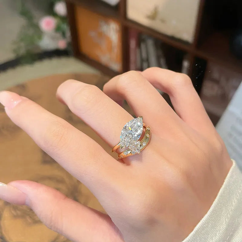 3.03 ct Celestial Mixed-Cut Lab-Grown Diamond Ring in 18K Yellow Gold – APYFR0433-Y