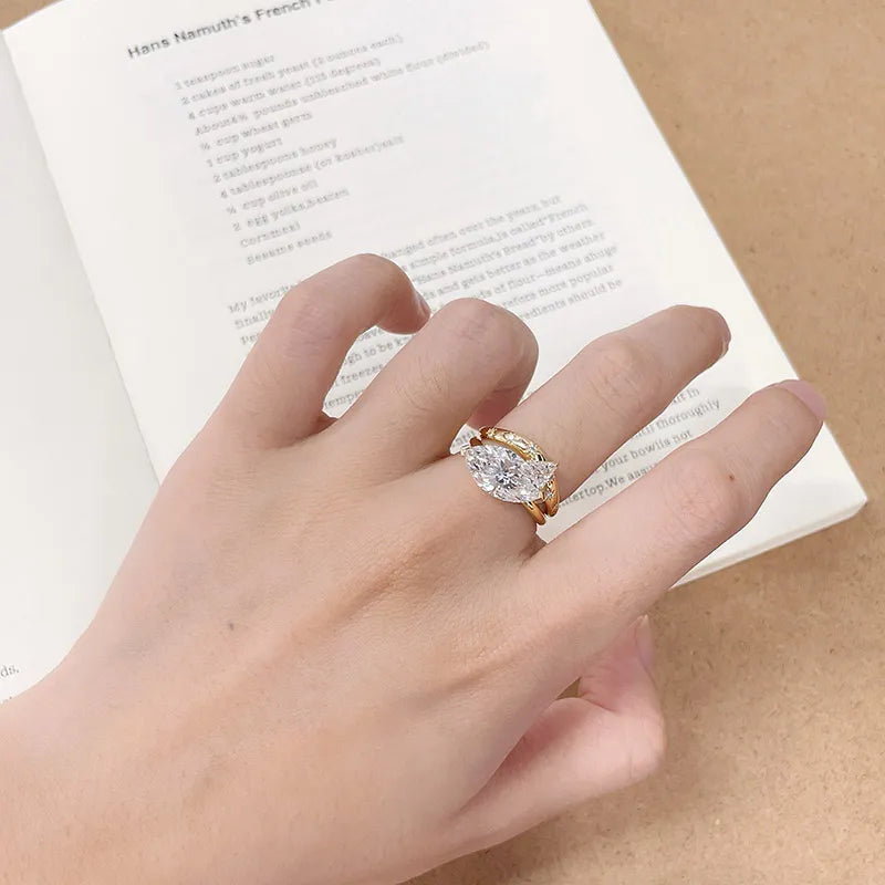 3.03 ct Celestial Mixed-Cut Lab-Grown Diamond Ring in 18K Yellow Gold – APYFR0433-Y
