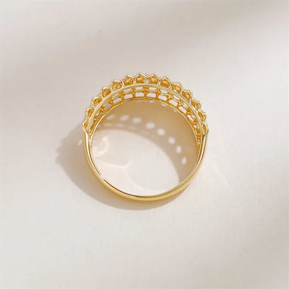 0.14 ctw Vintage Round-Cut Lab-Grown Diamond Band in 18K Yellow Gold – APYFR0438-Y