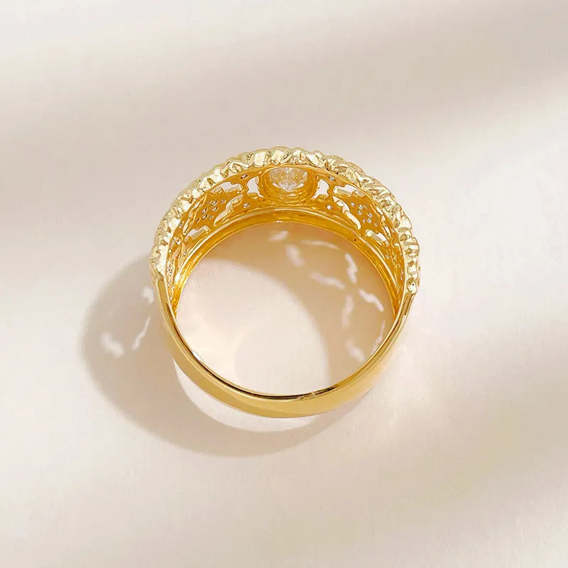 0.4 ct Vintage Oval-Cut Lab-Grown Diamond Ring in 18K Yellow Gold – APYFR0439-Y