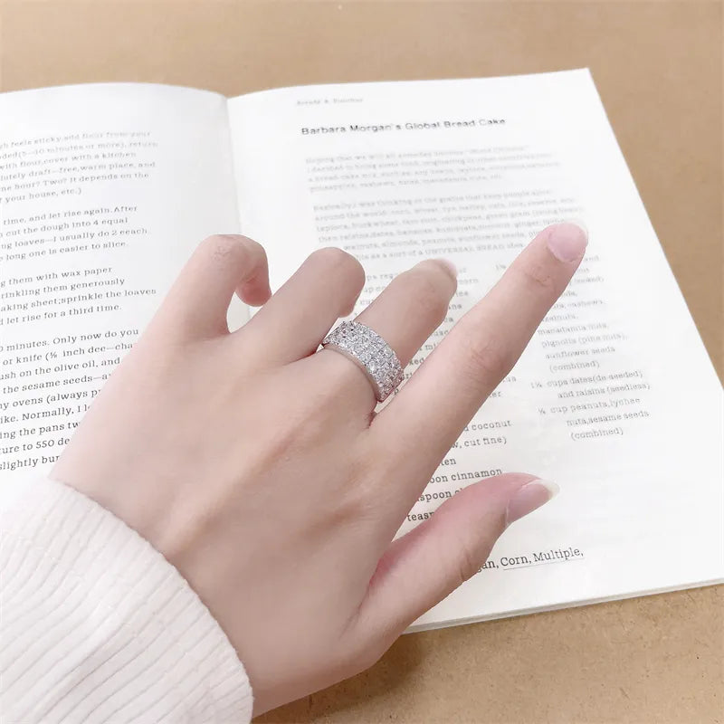 2.57 ctw Statement Princess-Cut Lab-Grown Diamond Band in 18K White Gold