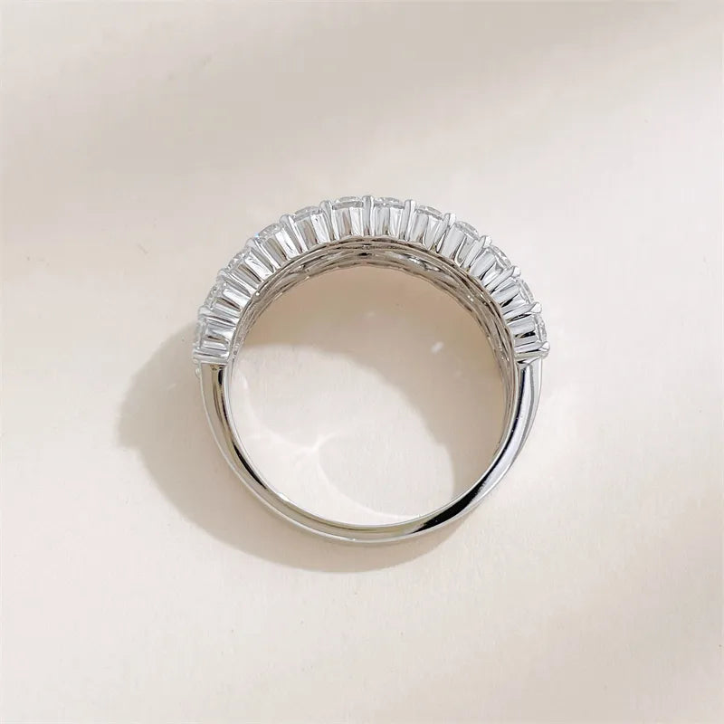 2.23 ctw Vintage Emerald-Cut Lab-Grown Diamond Band in 18K White Gold
