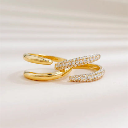 0.78 ctw Round-Cut Lab-Grown Diamond Band in 18K Yellow Gold