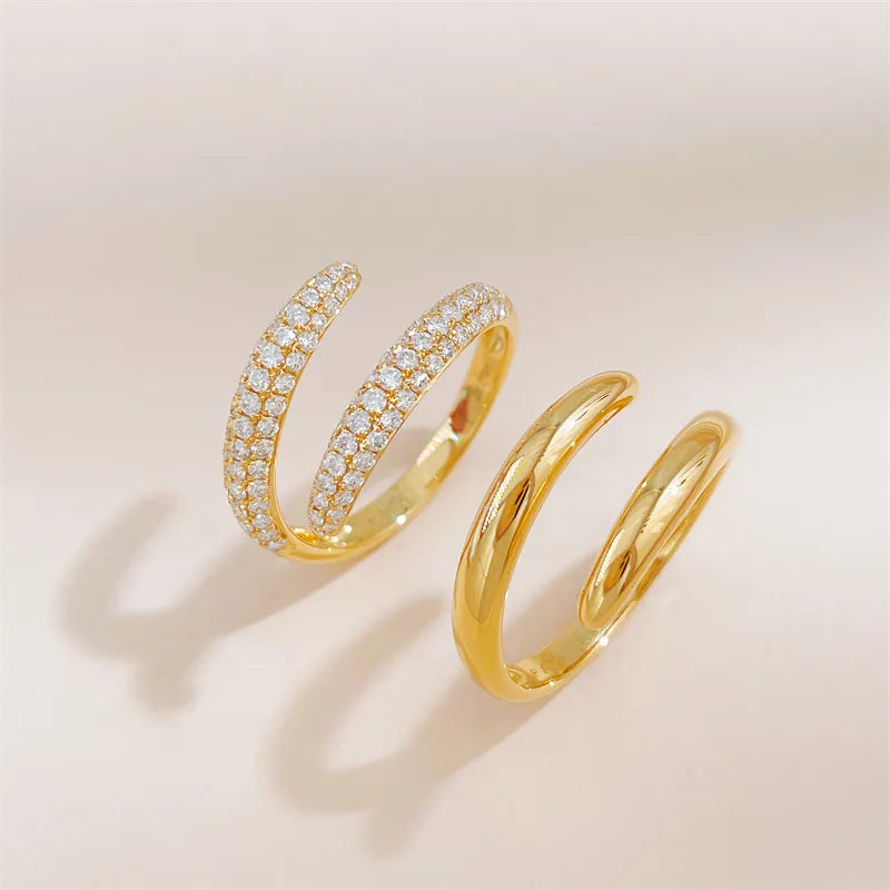 0.78 ctw Round-Cut Lab-Grown Diamond Band in 18K Yellow Gold