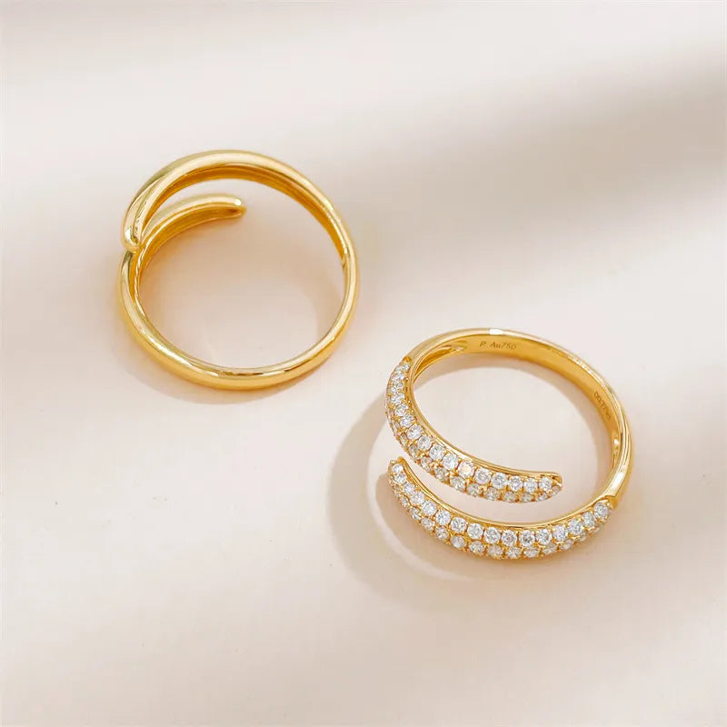 0.78 ctw Round-Cut Lab-Grown Diamond Band in 18K Yellow Gold