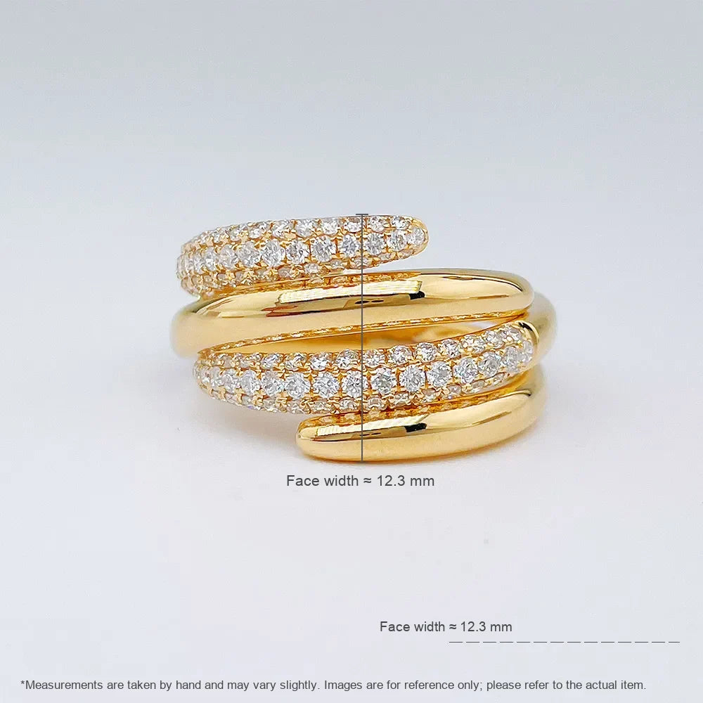 0.78 ctw Round-Cut Lab-Grown Diamond Band in 18K Yellow Gold