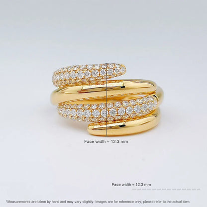 0.78 ctw Round-Cut Lab-Grown Diamond Band in 18K Yellow Gold