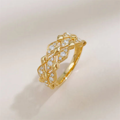 0.32 ctw Vintage Round-Cut Lab-Grown Diamond Band in 18K Yellow Gold – APYFR0444-Y
