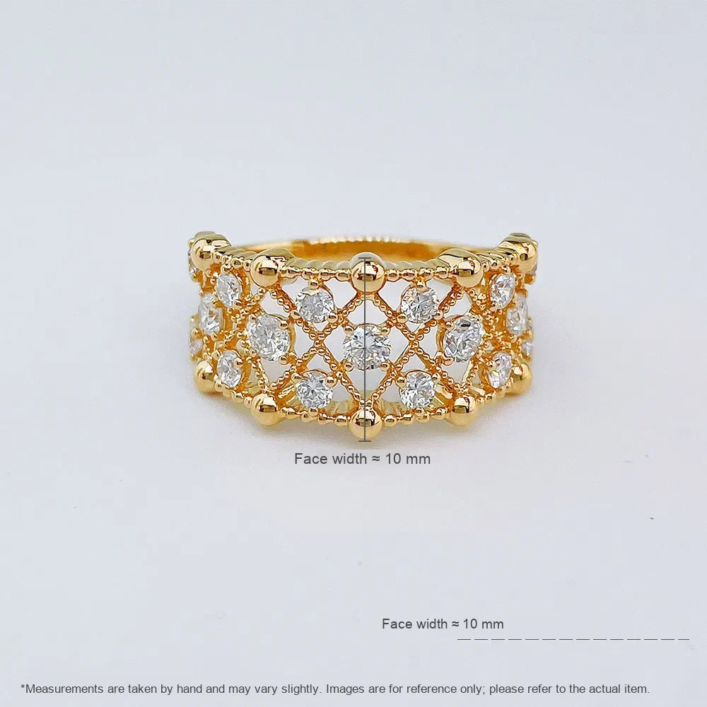0.77 ctw Vintage Round-Cut Lab-Grown Diamond Band in 18K Yellow Gold – APYFR0445-Y