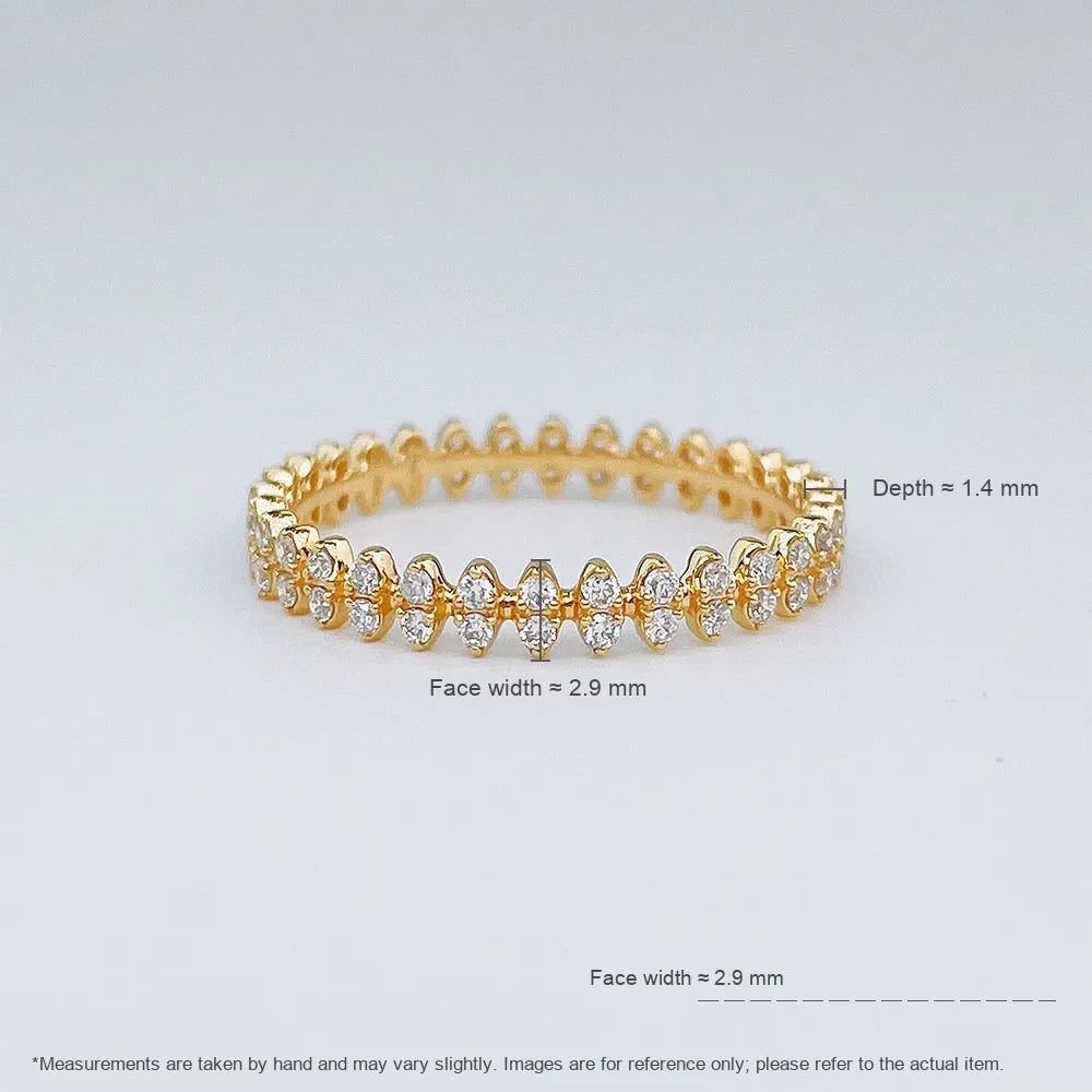 0.35 ctw Round-Cut Lab-Grown Diamond Band in 18K Yellow Gold – APYFR0447-Y