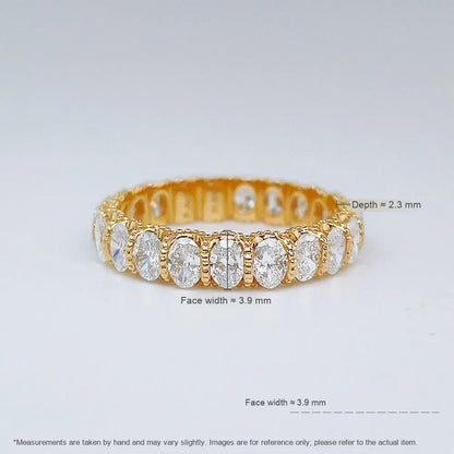 2 ctw Vintage Oval-Cut Lab-Grown Diamond Band in 18K Yellow Gold
