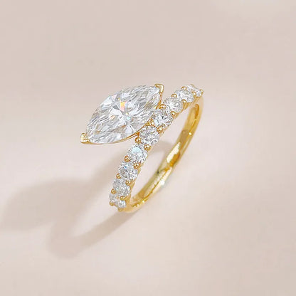 1.53 ct Celestial Marquise-Cut Lab-Grown Diamond Ring in 18K Yellow Gold