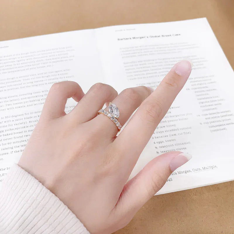 1.53 ct Celestial Marquise-Cut Lab-Grown Diamond Ring in 18K Yellow Gold