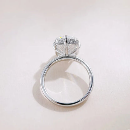 5.02 ct Minimalist Radiant-Cut Lab-Grown Diamond Ring in 18K White Gold