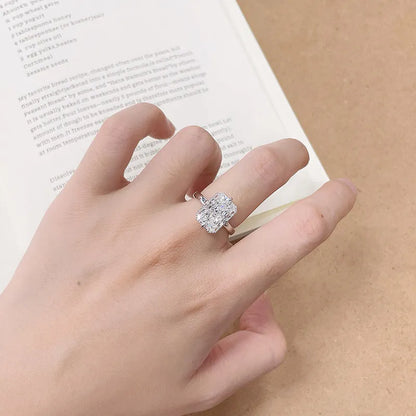 5.02 ct Minimalist Radiant-Cut Lab-Grown Diamond Ring in 18K White Gold