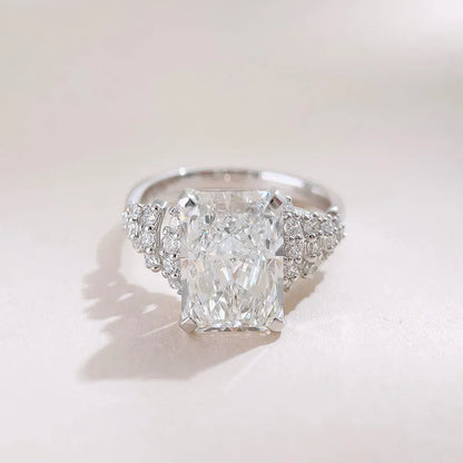 5.03 ct Statement Radiant-Cut Lab-Grown Diamond Ring in 18K White Gold