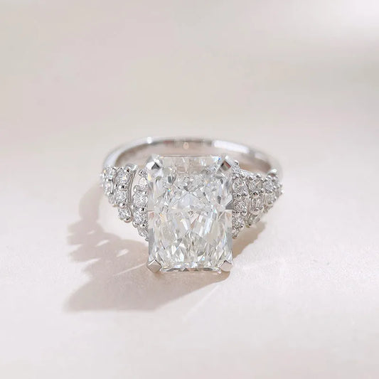 5.03 ct Statement Radiant-Cut Lab-Grown Diamond Ring in 18K White Gold