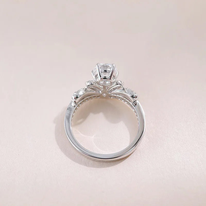 1 ct Crown Round-Cut Lab-Grown Diamond Ring in 18K White Gold – APYFR0462-W