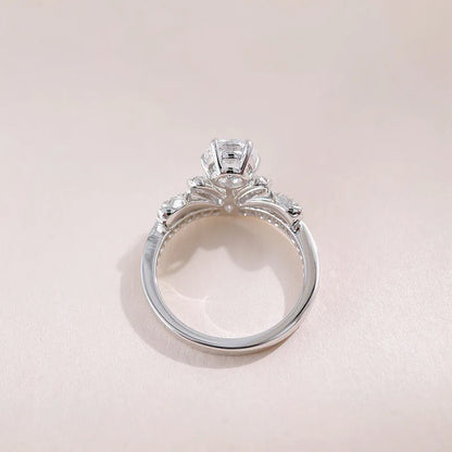 1 ct Crown Round-Cut Lab-Grown Diamond Ring in 18K White Gold – APYFR0462-W