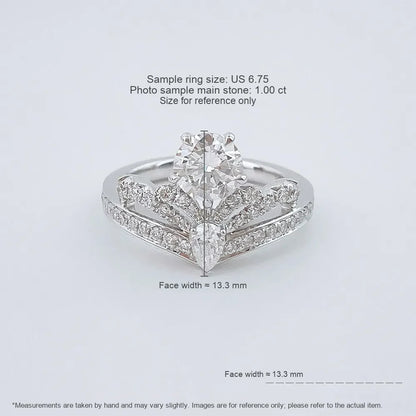 1 ct Crown Round-Cut Lab-Grown Diamond Ring in 18K White Gold – APYFR0462-W