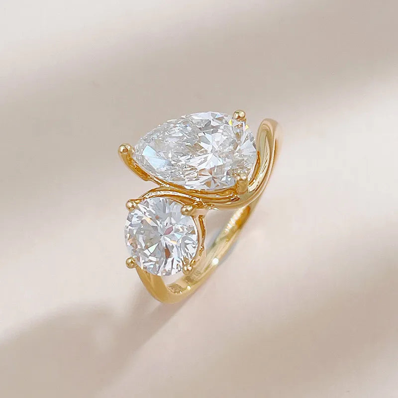 2.02 ct Vintage Mixed-Cut Lab-Grown Diamond Ring in 18K Yellow Gold – APYFR0503-Y