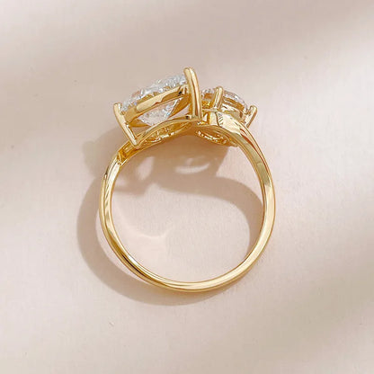 2.02 ct Vintage Mixed-Cut Lab-Grown Diamond Ring in 18K Yellow Gold – APYFR0503-Y