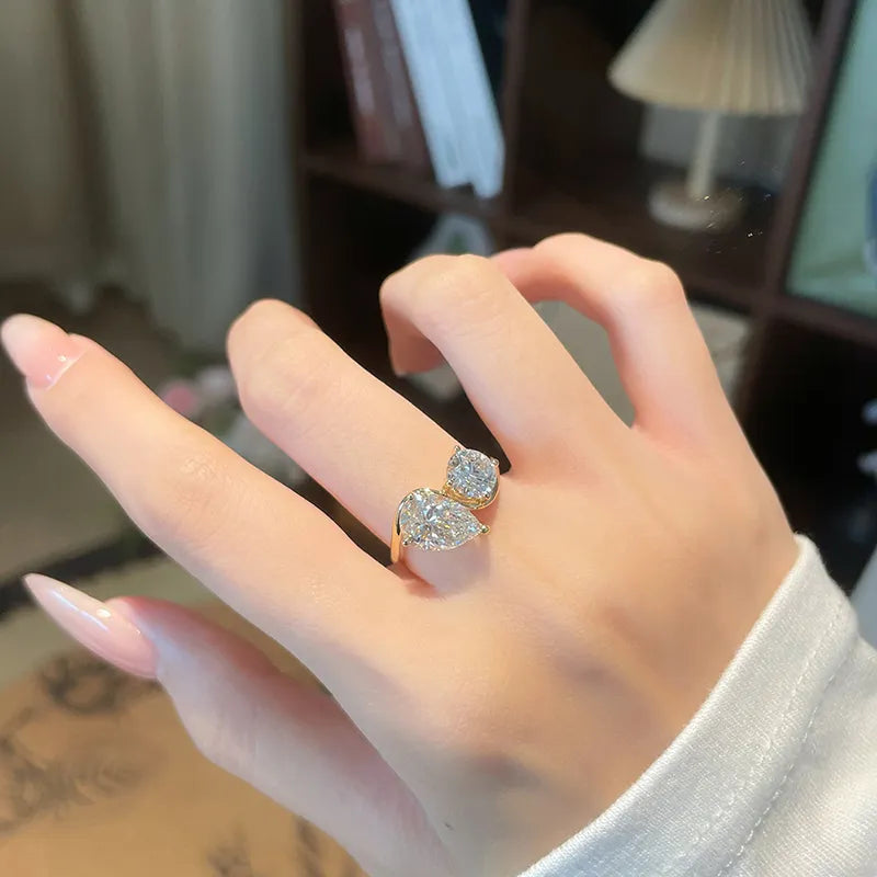 2.02 ct Vintage Mixed-Cut Lab-Grown Diamond Ring in 18K Yellow Gold – APYFR0503-Y