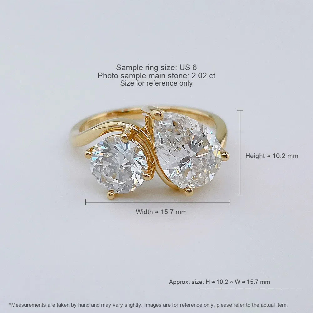 2.02 ct Vintage Mixed-Cut Lab-Grown Diamond Ring in 18K Yellow Gold – APYFR0503-Y