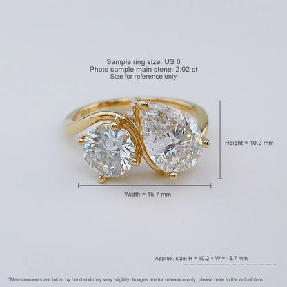 2.02 ct Vintage Mixed-Cut Lab-Grown Diamond Ring in 18K Yellow Gold – APYFR0503-Y