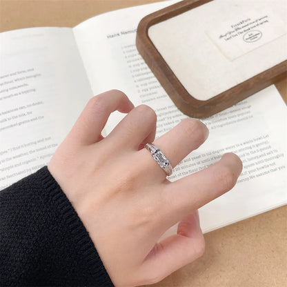 1 ct Minimalist Emerald-Cut Lab-Grown Diamond Ring in 18K White Gold – APYMR0002-W