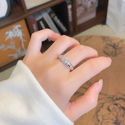 1 ct Minimalist Emerald-Cut Lab-Grown Diamond Ring in 18K White Gold – APYMR0002-W