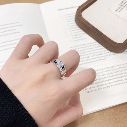1.08 ct Minimalist Oval-Cut Lab-Grown Diamond Ring in 18K White Gold