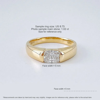 1.01 ct Vintage Princess-Cut Lab-Grown Diamond Ring in 18K Yellow Gold – APYMR0007-Y