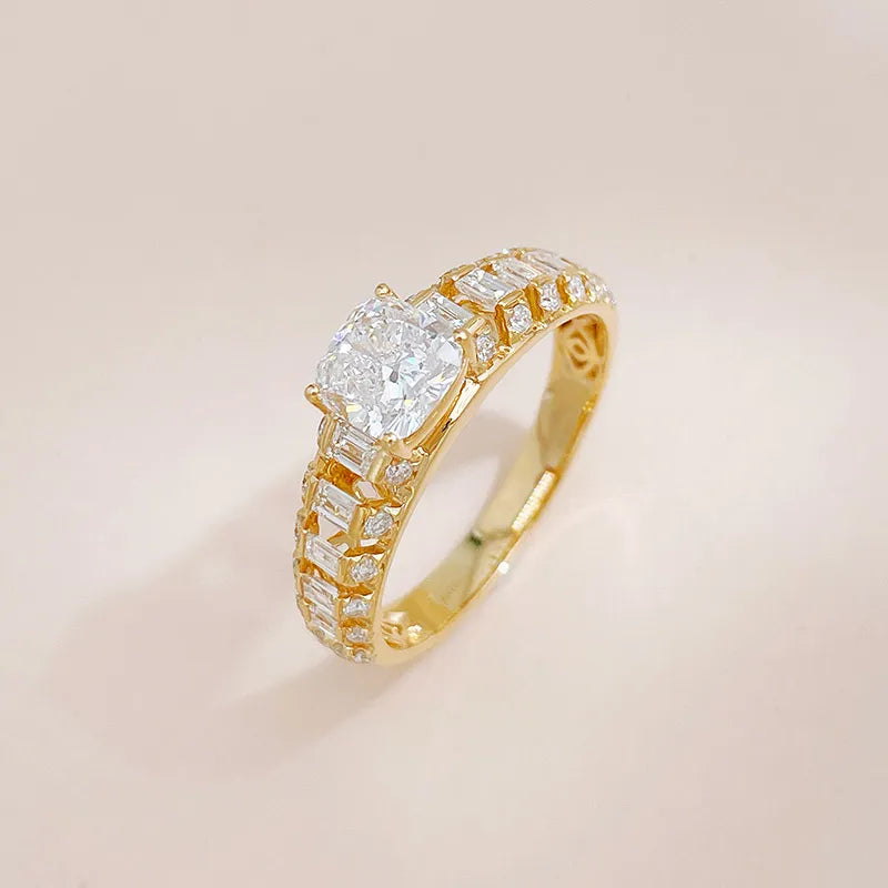 1 ct Round-Cut Lab-Grown Diamond Ring in 18K Yellow Gold – APYMR0009-Y