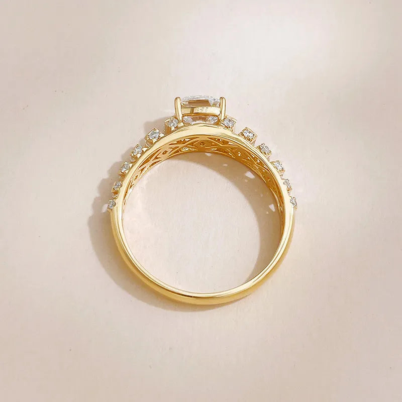 1 ct Round-Cut Lab-Grown Diamond Ring in 18K Yellow Gold – APYMR0009-Y