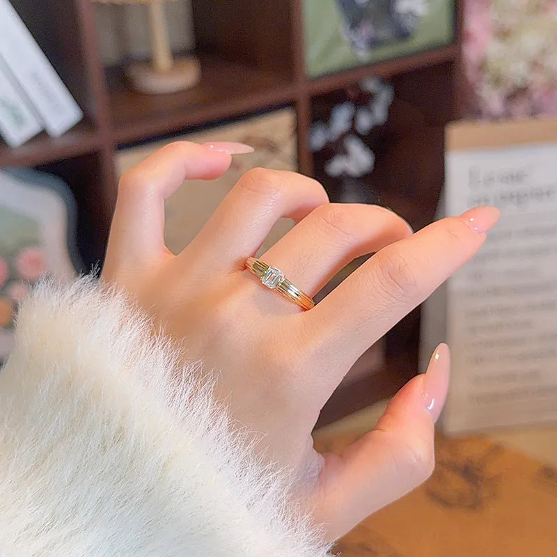 0.54 ct Vintage Emerald-Cut Lab-Grown Diamond Ring in 18K Yellow Gold