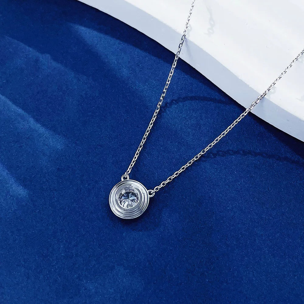 1.06 ct Round-Cut Lab-Grown Diamond Necklace in 18K White Gold – APYN0001-W