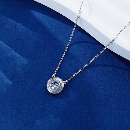 1.06 ct Round-Cut Lab-Grown Diamond Necklace in 18K White Gold – APYN0001-W