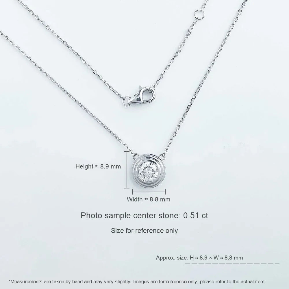 1.06 ct Round-Cut Lab-Grown Diamond Necklace in 18K White Gold – APYN0001-W