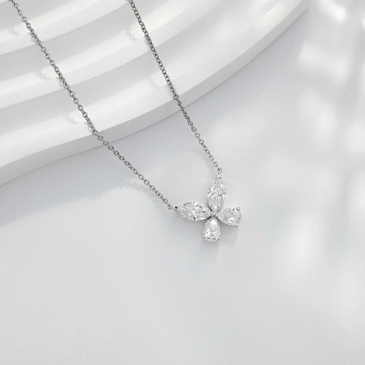 1.72 ctw Butterfly Mixed-Cut Lab-Grown Diamond Necklace in PT950 Platinum – APYN0005-PT