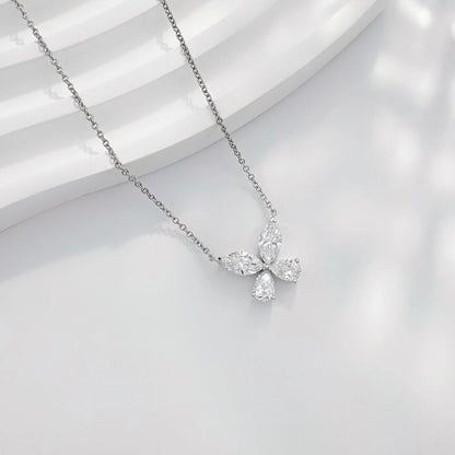 1.72 ctw Butterfly Mixed-Cut Lab-Grown Diamond Necklace in PT950 Platinum – APYN0005-PT