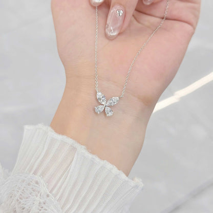 1.72 ctw Butterfly Mixed-Cut Lab-Grown Diamond Necklace in PT950 Platinum – APYN0005-PT