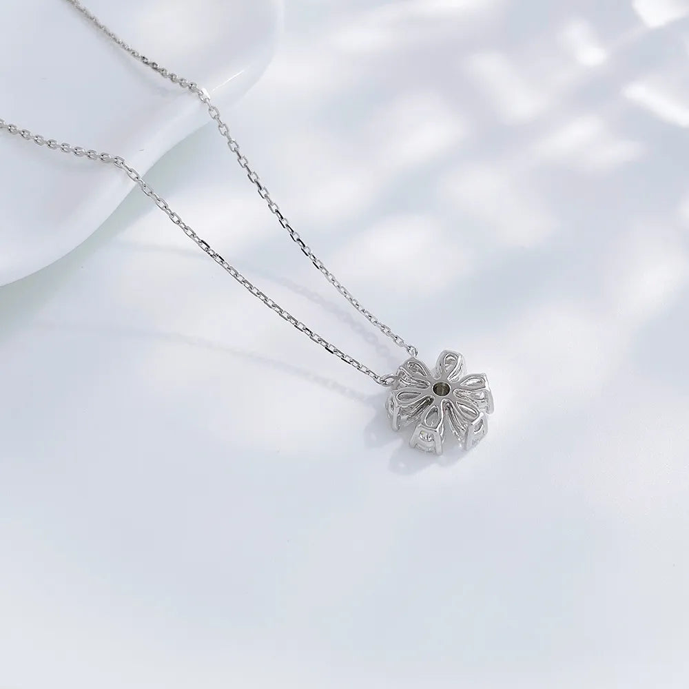 1.01 ctw Floral Mixed-Cut Lab-Grown Diamond Necklace in PT950 Platinum – APYN0006-PT